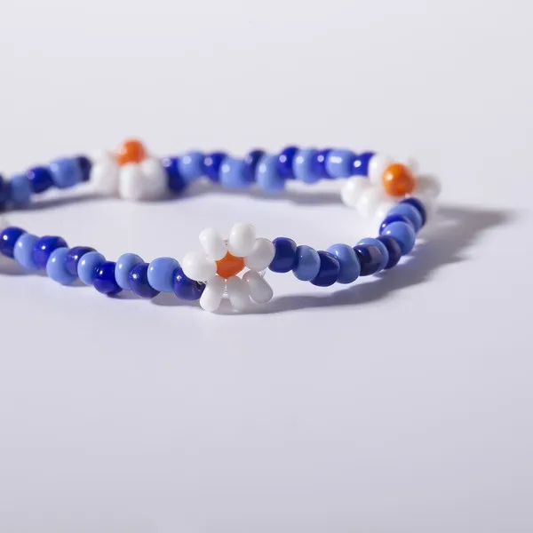 Wholesale color beads handmade flower beads color necklace JDC-NE-KunJ013
