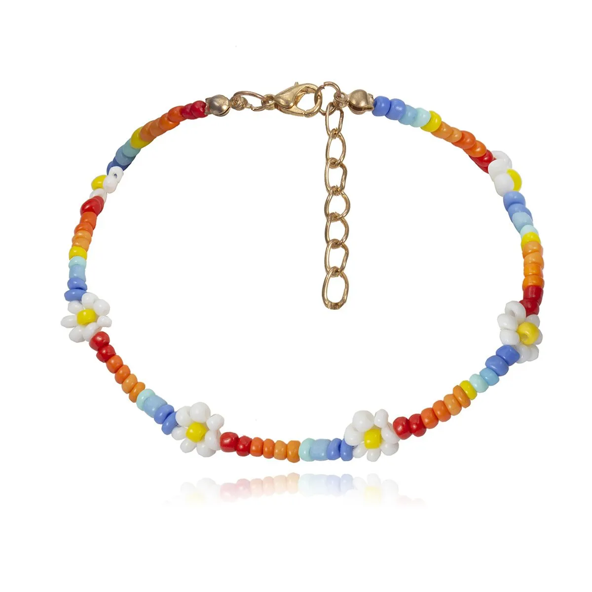 Wholesale color beads handmade flower beads color necklace JDC-NE-KunJ013