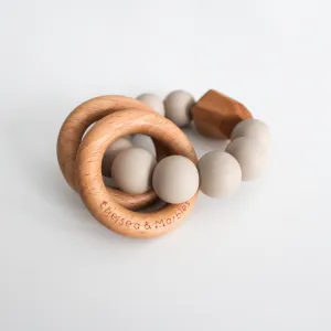 Wood and Silicone Teething Rattle - Desert by Chelsea and Marbles