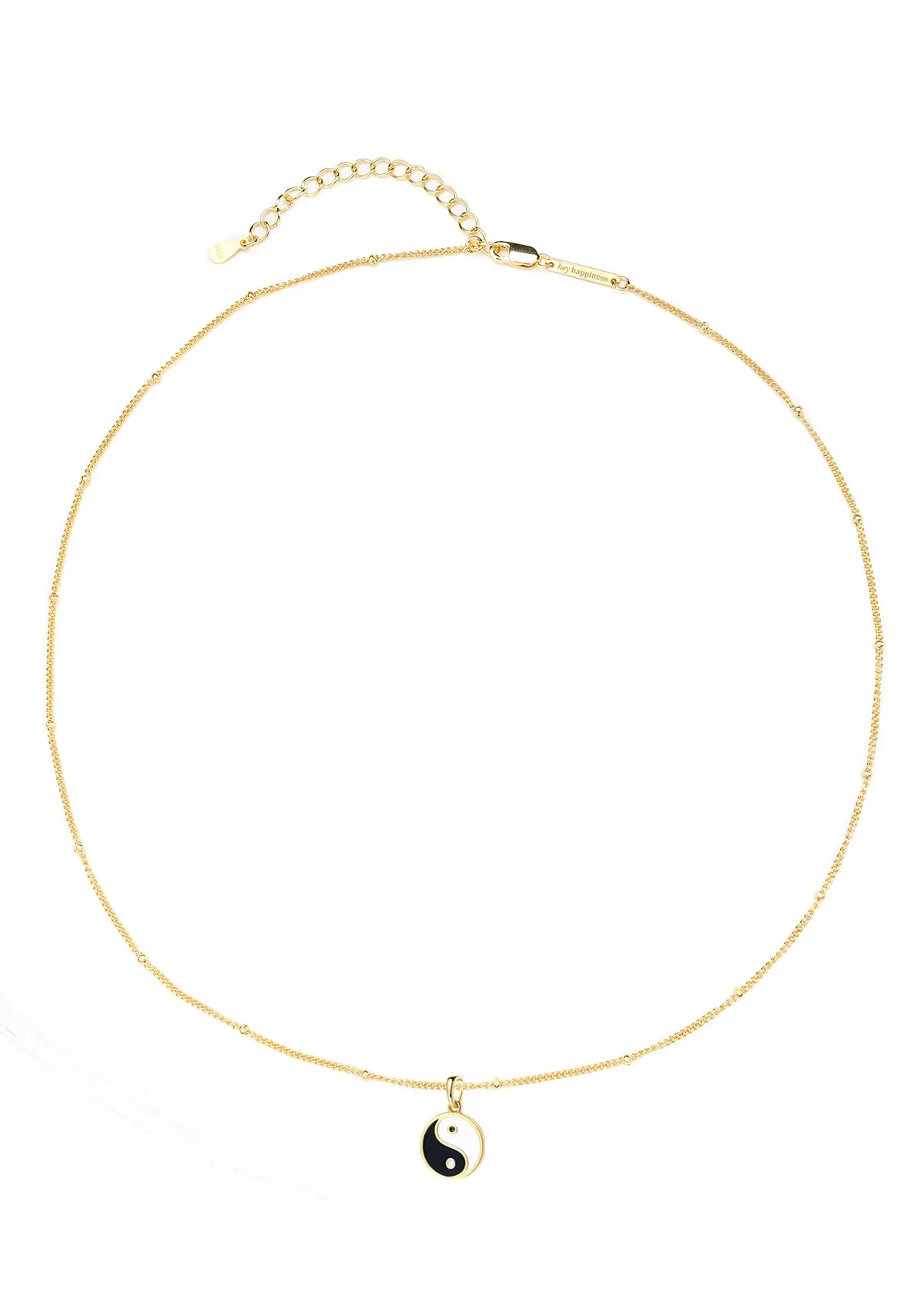 Yin Yang Pendant Necklace Sterling Silver Gold
